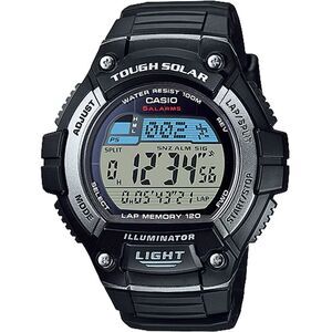 Casio Men's Solar-Powered Digital Watch with Black Dial - W-S220-1AV